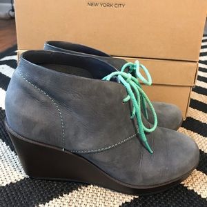 Cole Haan Chukka Wedges-Blue Nubuck Suede (US6.5)